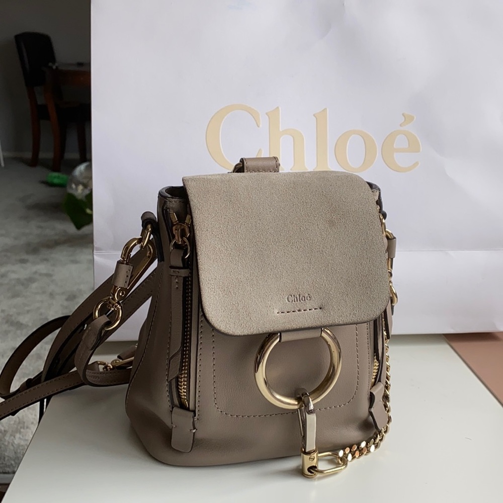 Chloe Faye Mini Backpack - Motty Grey